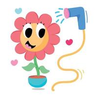 Trendy Plant Shower vector