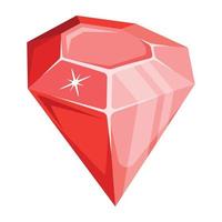 Trendy Ruby Gemstone vector