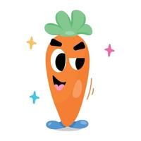 Trendy Carrot Concepts vector