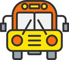 icono de vector de autobús escolar