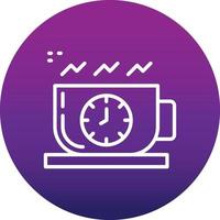 icono de vector de tiempo de café