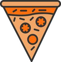 icono de vector de pizza