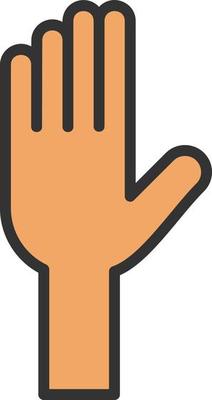 Raise Hand Vector Icon