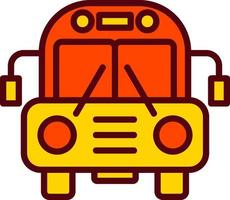 icono de vector de autobús escolar