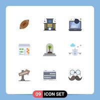 Universal Icon Symbols Group of 9 Modern Flat Colors of design web hospital laptop computer Editable Vector Design Elements