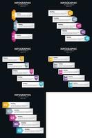 Muestre el progreso de su empresa con infografías vectoriales en su presentación. vector