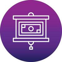 Projector Screen Vector Icon