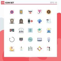 25 Creative Icons Modern Signs and Symbols of casket food ecology donut day Editable Vector Design Elements