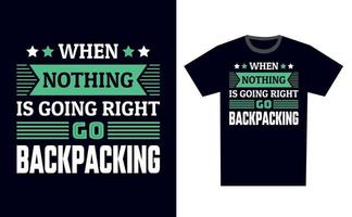 Backpacking T Shirt Design vector