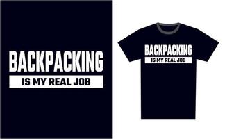 Backpacking T Shirt Design vector