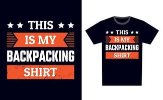 Backpacking T Shirt Design vector