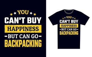 Backpacking T Shirt Design vector