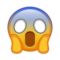 Face screaming in fear Large size of yellow emoji smile vector