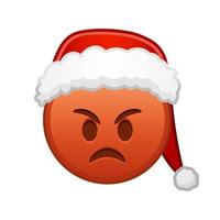 Christmas face pouting lips Large size of red emoji smile vector