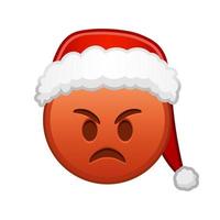 cara de navidad haciendo pucheros labios tamaño grande de emoji rojo sonrisa vector