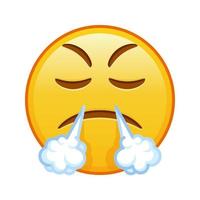 Face with an expression of displeasure Large size of yellow emoji smile vector