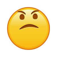 Face with an expression of displeasure Large size of yellow emoji smile vector