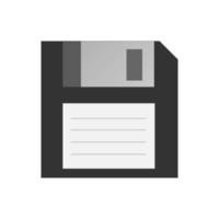 Simple floppy disk icon for personal computer or system unit vector