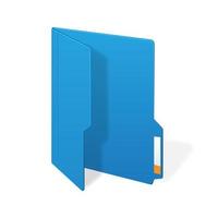 File computer folder icon isolated on white background vector