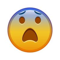 Face in fear Large size of yellow emoji smile vector