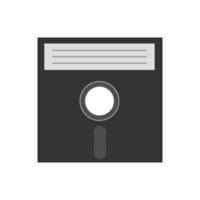 Simple floppy disk icon for personal computer or system unit vector