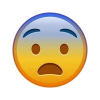 Face in fear Large size of yellow emoji smile vector