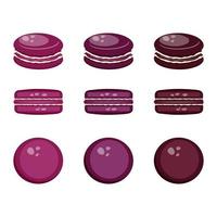 Set of vector French macarons. Cafe, menu, restaurant. Vector EPS10