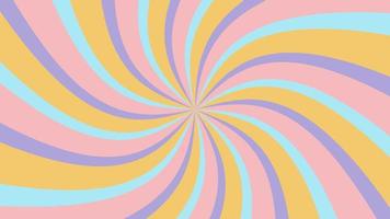 Groovy retro burst sun rays background. Vintage colorful abstract geometric pattern. Vector summer hippie carnival illustration for poster, flyer, greeting card, banner.