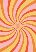 Fondo de rayos de sol de ráfaga retro maravilloso. patrón geométrico abstracto colorido vintage. ilustración vectorial de carnaval hippie de verano para afiches, volantes, tarjetas de felicitación, pancartas. vector