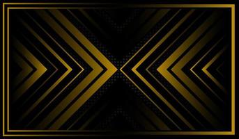 Golden Line Geometric and Black Background vector