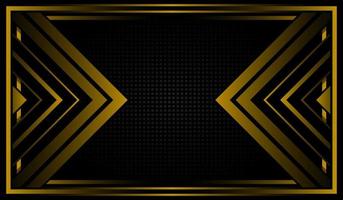 Golden Line Geometric and Black Background vector