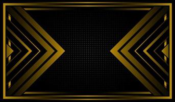 Golden Line Geometric and Black Background vector