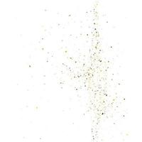 Golden glitter shine texture on a white background. Golden explosion of Confetti. Golden abstract particles on a light background. Isolated Holiday Design elements. Vector illustration.