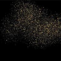 Golden glitter shine texture on a black background. Golden explosion of Confetti. Golden abstract particles on a dark background. Isolated Holiday Design elements. Vector illustration.