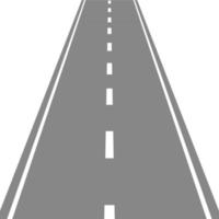 ilustración de vector de carretera recta estilo plano simple