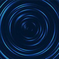 Spiral, concentric lines, circular, rotating background. Blue radial rings on a black background. vector