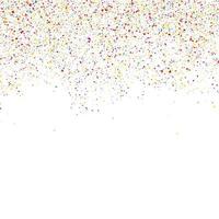 Colorful glitter shine texture on a white background. Colorful explosion of Confetti. Colorful abstract particles on a light background. Isolated Holiday Design elements. Vector illustration.