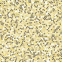Vector Gold Disco lights background. Round golden mosaic concept