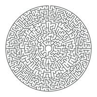 Abstract vector round maze of high complexity