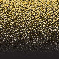 Gold glitter shine texture on a black background. Golden explosion of confetti. Golden abstract particles on a dark background. Isolated Design element. Vector illustration.