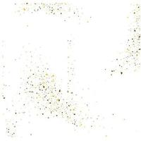 Golden glitter shine texture on a white background. Golden explosion of Confetti. Golden abstract particles on a light background. Isolated Holiday Design elements. Vector illustration.