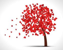 árbol de san valentín con corazones para tu diseño vector