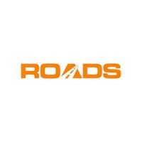 initials letter roads transportation road logo design vector