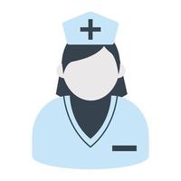 nurse medical flat icons elements vector