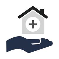 first aid house flat icons vector