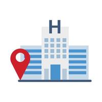 iconos planos de hospital vector