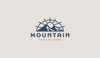 Rocky Mountain. Mountain Hilltop Nature Landscape. Universal creative premium symbol. Vector sign icon logo template. Vector illustration