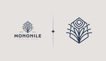 Leaf Plant Flower Monoline. Universal creative premium symbol. Vector sign icon logo template. Vector illustration