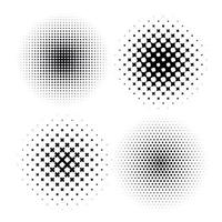 Set of four Abstract Halftone Backgrounds. Vector illustration