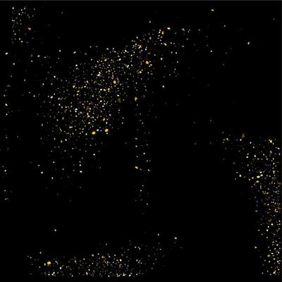 Golden glitter shine texture on a black background. Golden explosion of Confetti. Golden abstract particles on a dark background. Isolated Holiday Design elements. Vector illustration.
